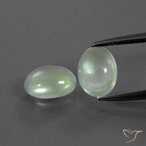 2.66ctw Natürlicher Hellgelb Grün Prehnit, Oval, Transparent