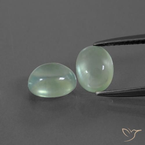 2.74ctw Natürlicher Helles Birnengrün Prehnit, Oval, Transparent
