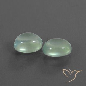 2.74 ct natürliche Helles Birnengrün Prehnit-Edelsteine, Oval, Transparent