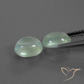 2.74 ct natürliche Helles Birnengrün Prehnit-Edelsteine, Oval, Transparent