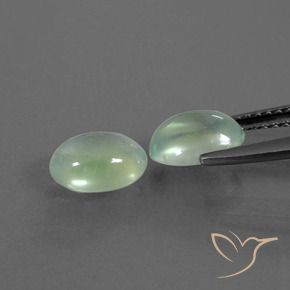 2.39 ct natürliche Helles Birnengrün Prehnit-Edelsteine, Oval, Transparent