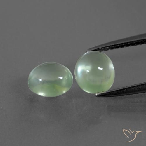 2.78ctw Natürlicher Hellgelb Grün Prehnit, Oval, Transparent