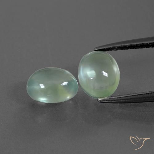2.91ctw Natürlicher Helles Mintgrün Prehnit, Oval, Transparent