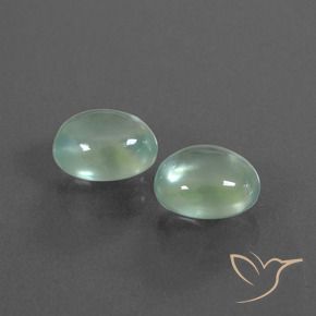 2.91 ct natürliche Helles Mintgrün Prehnit-Edelsteine, Oval, Transparent