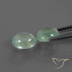2.91 ct natürliche Helles Mintgrün Prehnit-Edelsteine, Oval, Transparent