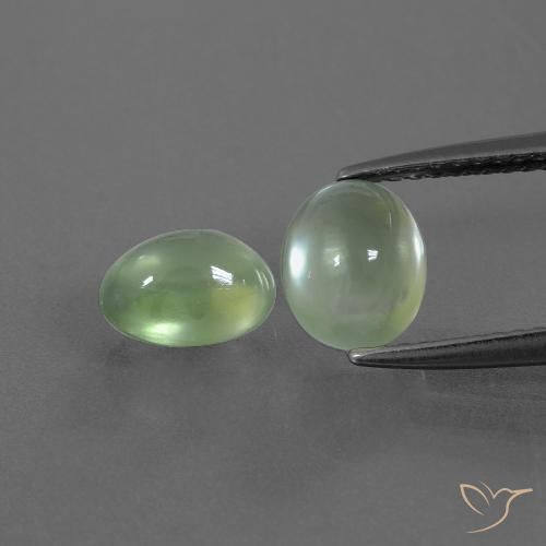 2.65ctw Natürlicher Hellgelb Grün Prehnit, Oval, Transparent