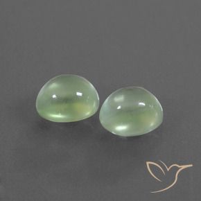 2.91 ct natürliche Blasses Limettengrün Prehnit-Edelsteine, Oval, Transparent