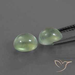 2.91 ct natürliche Blasses Limettengrün Prehnit-Edelsteine, Oval, Transparent