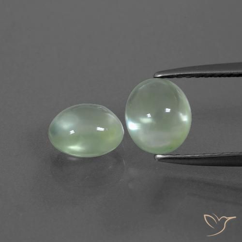 2.65ctw Natürlicher Blasses Gelbgrün Prehnit, Oval, Transparent