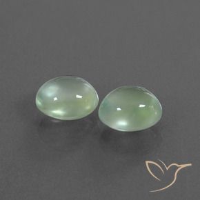 2.65 ct natürliche Blasses Gelbgrün Prehnit-Edelsteine, Oval, Transparent