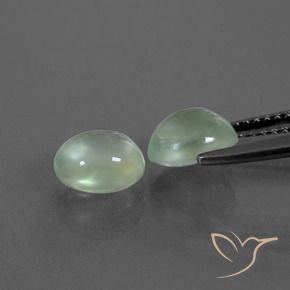 2.65 ct natürliche Blasses Gelbgrün Prehnit-Edelsteine, Oval, Transparent