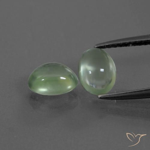 2.52ctw Natürlicher gelblich-grün Prehnit, Oval, Transparent