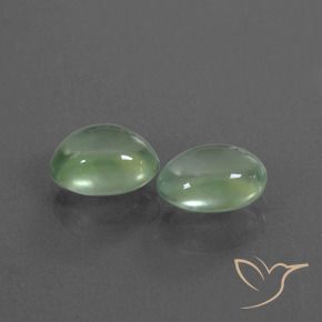 2.52 ct natürliche gelblich-grün Prehnit-Edelsteine, Oval, Transparent