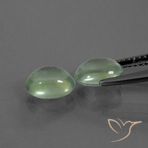 2.52 ct natürliche gelblich-grün Prehnit-Edelsteine, Oval, Transparent