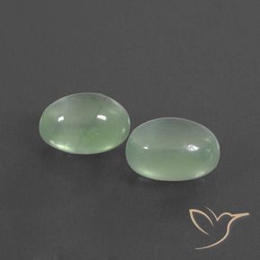 4.12 ct natürliche Blasses Gelbgrün Prehnit-Edelsteine, Oval, Transparent