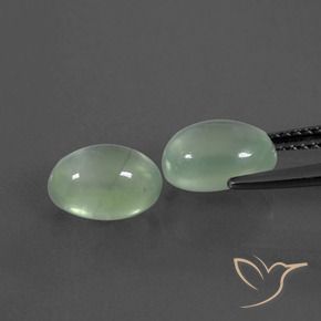 4.12 ct natürliche Blasses Gelbgrün Prehnit-Edelsteine, Oval, Transparent