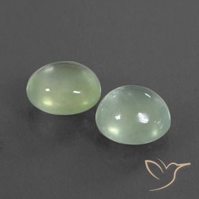 4.58 ct natürliche Blasses Gelbgrün Prehnit-Edelsteine, Oval, Transparent