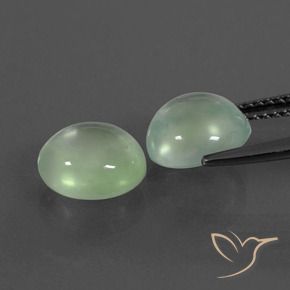 4.58 ct natürliche Blasses Gelbgrün Prehnit-Edelsteine, Oval, Transparent