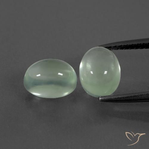 4.28ctw Natürlicher Sehr helles Gelbgrün Prehnit, Oval, Transparent