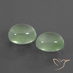 4.86 ct natürliche Helles Birnengrün Prehnit-Edelsteine, Oval, Transparent