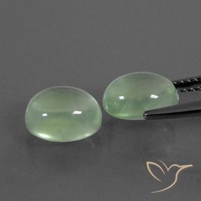 4.86 ct natürliche Helles Birnengrün Prehnit-Edelsteine, Oval, Transparent