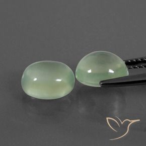 4.66 ct natürliche Hellgelb Grün Prehnit-Edelsteine, Oval, Transparent