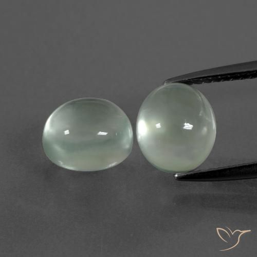 4.96 ct natürliche Sehr helles Gelbgrün Prehnit-Edelsteine, Oval, Transparent