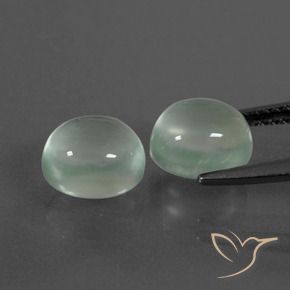 4.96 ct natürliche Sehr helles Gelbgrün Prehnit-Edelsteine, Oval, Transparent