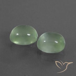 3.97 ct natürliche Sehr helles Grün Prehnit-Edelsteine, Oval, Transparent