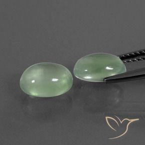 3.62 ct natürliche Helles Birnengrün Prehnit-Edelsteine, Oval, Transparent
