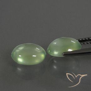 3.94 ct natürliche Mittelgrün Prehnit-Edelsteine, Oval, Transparent