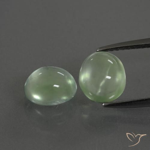 3.91ctw Natürlicher hellgrün Prehnit, Oval, Transparent