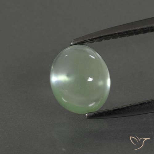 1.70ct Natürlicher Warmes Grün Prehnit, Oval, Transparent