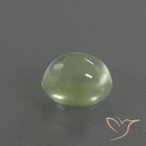 9,17 ctw natürlicher Blasses Limettengrün Prehnit, Oval, Transparent