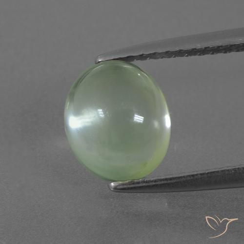2,34 ctw natürlicher grüner Prehnit, Oval Schliff, Transparent