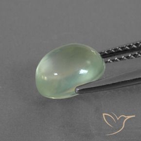 2,34 ctw natürlicher grüner Prehnit, Oval Schliff, Transparent