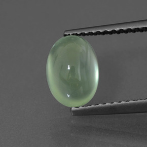 1,84 ctw natürlicher grüner Prehnit, Oval Schliff, Transparent