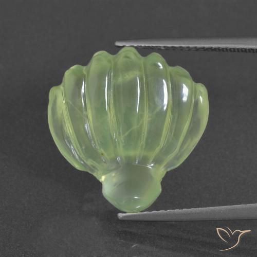 14.49ct Natürlicher limettengrün Prehnit, Fantasie, Lichtdurchlässig