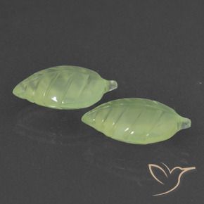 12.86 ct natürliche Blasses Birnengrün Prehnit-Edelsteine, Fantasie, Lichtdurchlässig