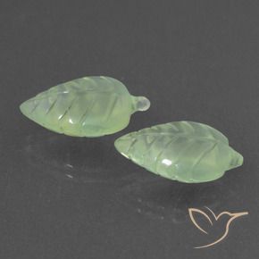 11.85 ct natürliche Blasses Birnengrün Prehnit-Edelsteine, Fantasie, Lichtdurchlässig
