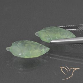 11.91 ct natürliche Hellgelb Grün Prehnit-Edelsteine, Fantasie, Lichtdurchlässig