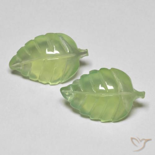 8.38 ct natürliche Blasses Limettengrün Prehnit-Edelsteine, Fantasie, Lichtdurchlässig