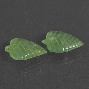 8,96 ct natürliche grüner Prehnit-Edelsteine, Fantasieschliff, Lichtdurchlässig