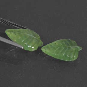 8,96 ct natürliche grüner Prehnit-Edelsteine, Fantasieschliff, Lichtdurchlässig