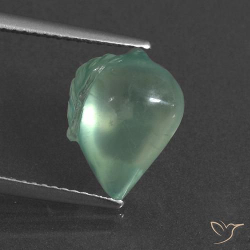 5.19ct Natürlicher Helles kühles Grün Prehnit, Fantasie, Lichtdurchlässig
