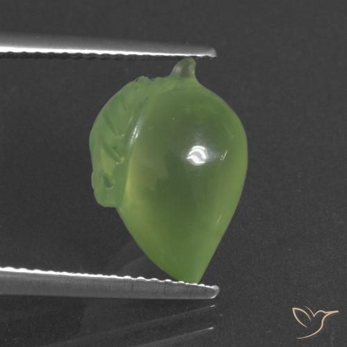 6.17ct Natürlicher Birnengrün Prehnit, Fantasie, Lichtdurchlässig