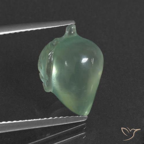 5.05ct Natürlicher hellgrün Prehnit, Fantasie, Lichtdurchlässig