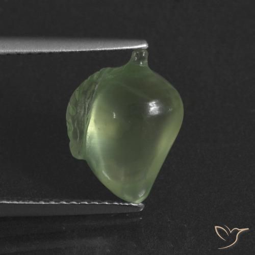 4.68ct Natürlicher Blasses Gelbgrün Prehnit, Fantasie, Lichtdurchlässig