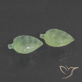 8.38 ct natürliche Blasses Birnengrün Prehnit-Edelsteine, Fantasie, Lichtdurchlässig