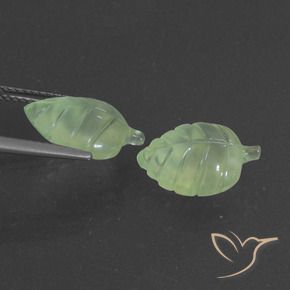 8.38 ct natürliche Blasses Birnengrün Prehnit-Edelsteine, Fantasie, Lichtdurchlässig